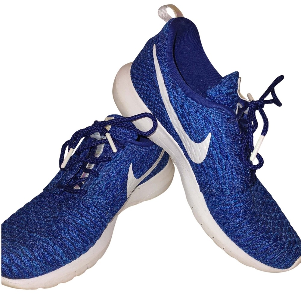 Nike Roshe NM Flyknit Rio Team USA QS Olympic Shoe Womens 9 846200-400 Deep Blue